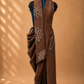 Linen blooming sunflower