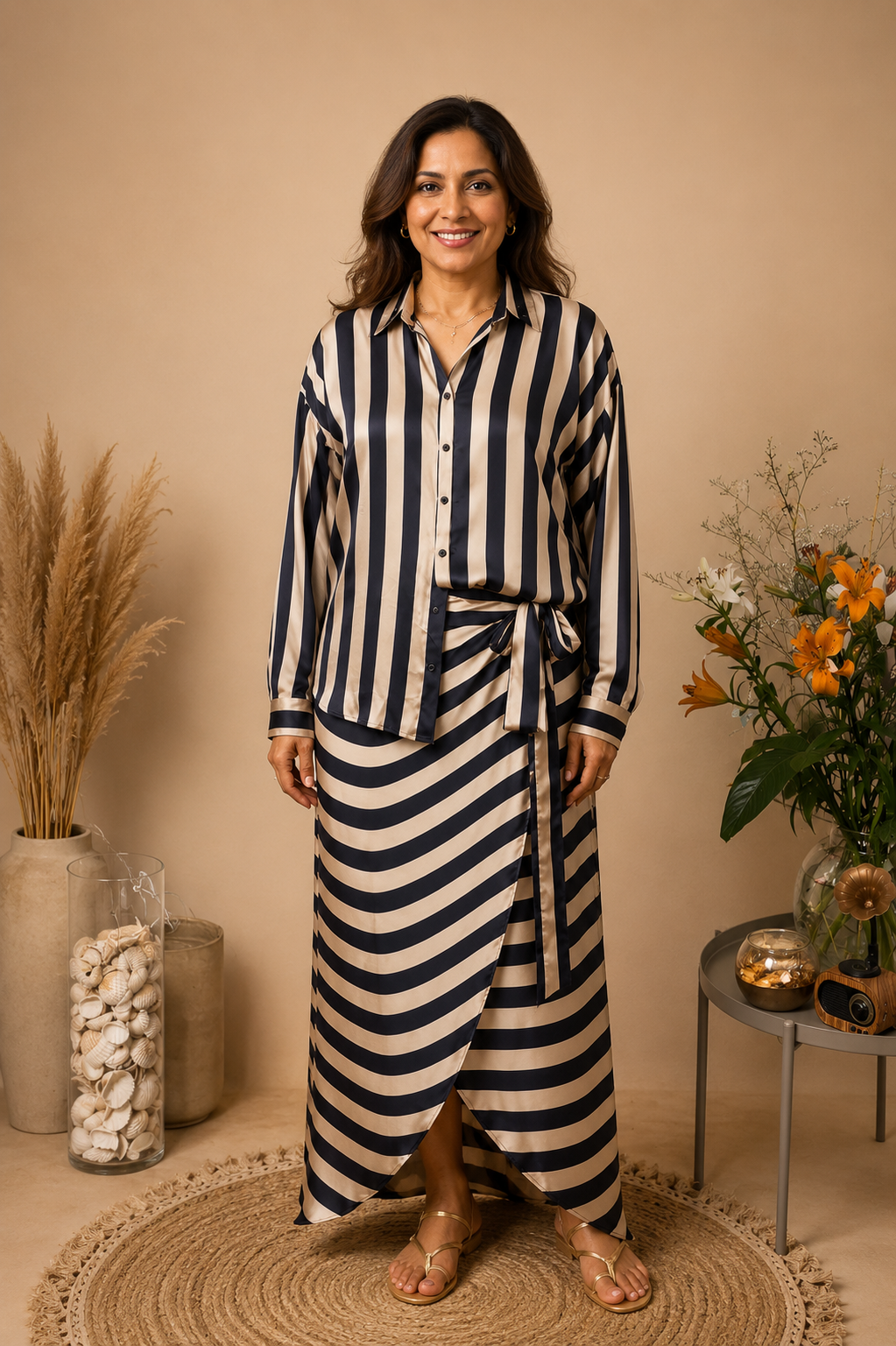 Stripe Sarong Set