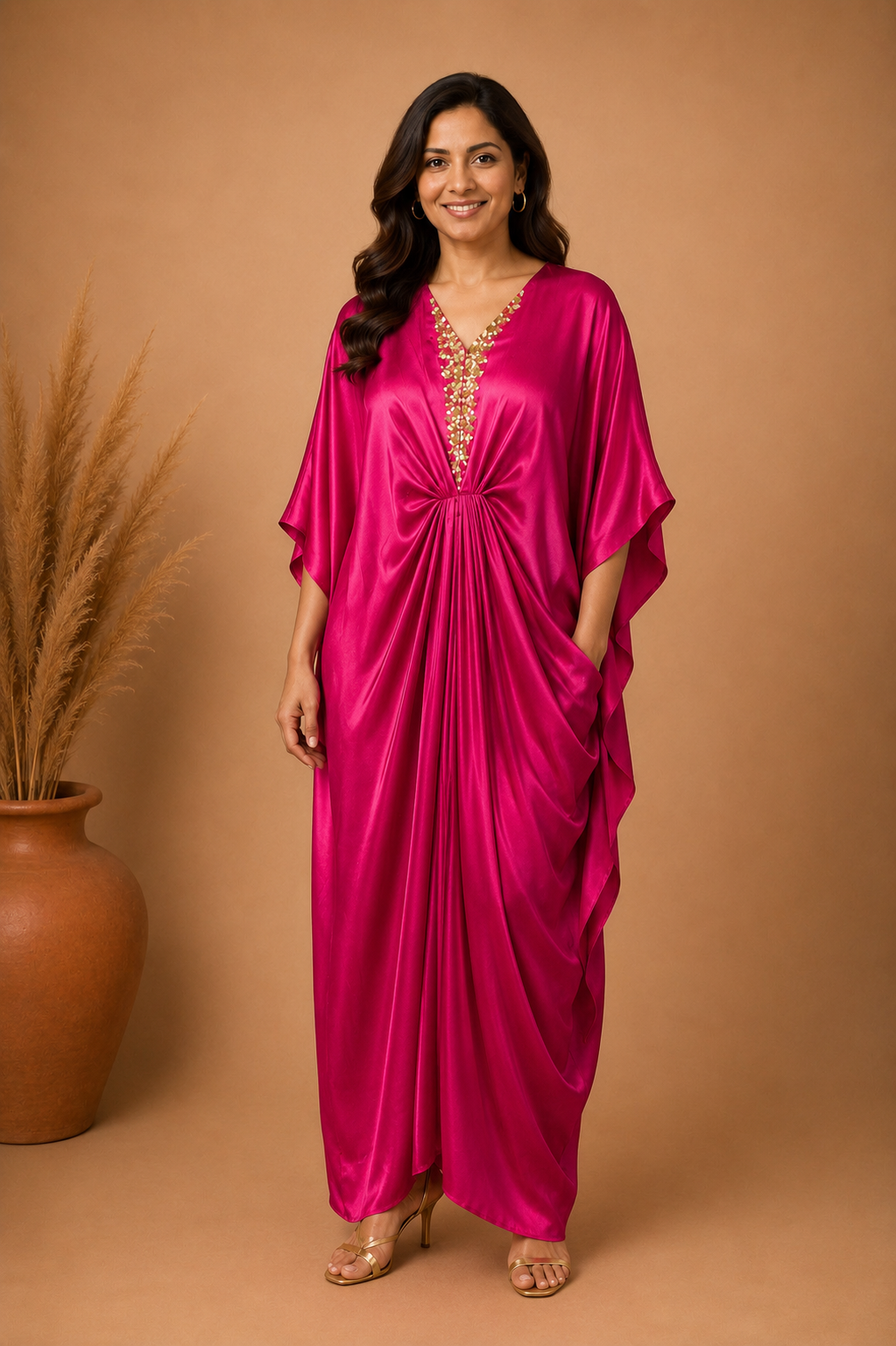 Stellar drape kaftan