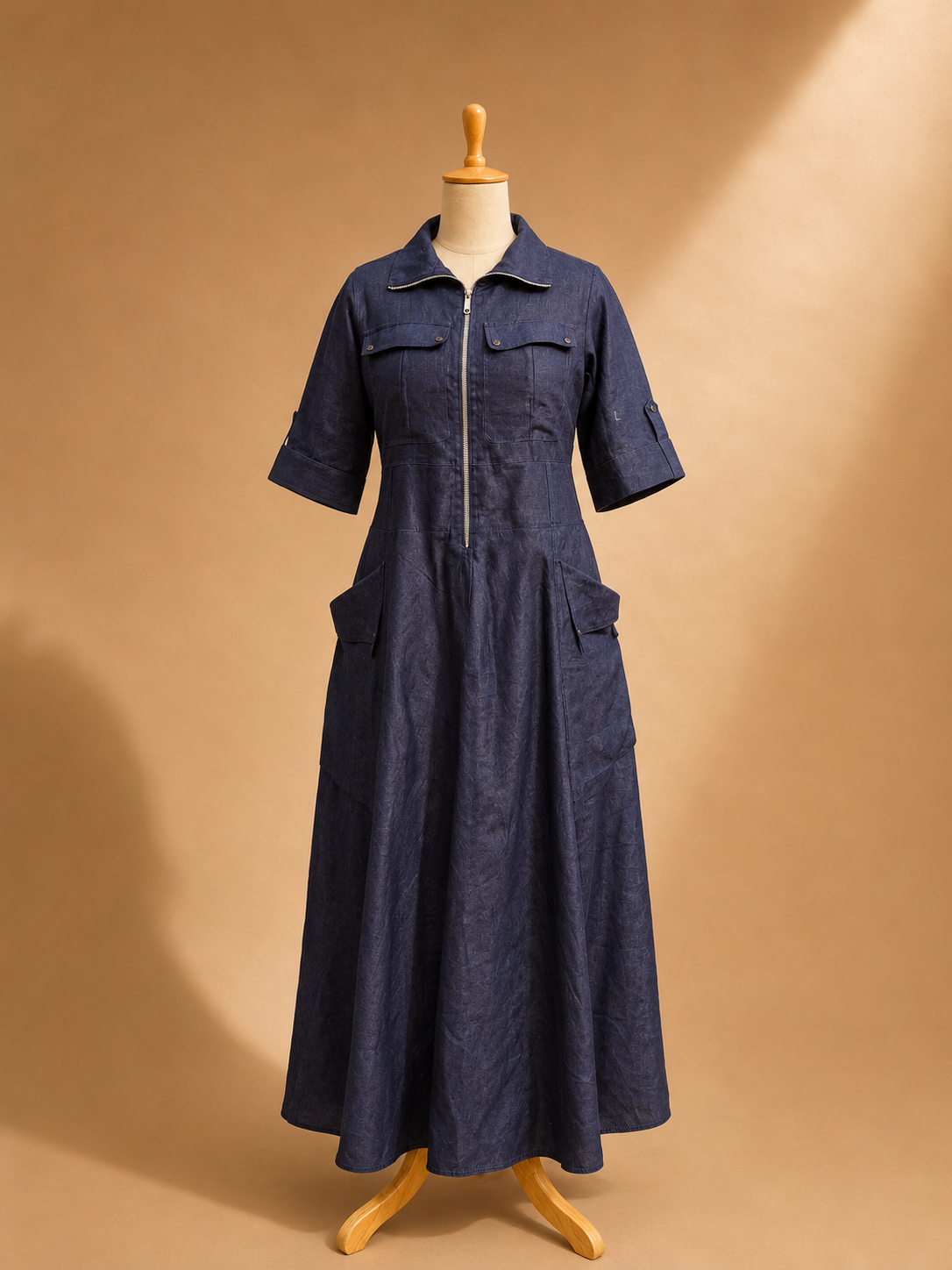 City line linen dress