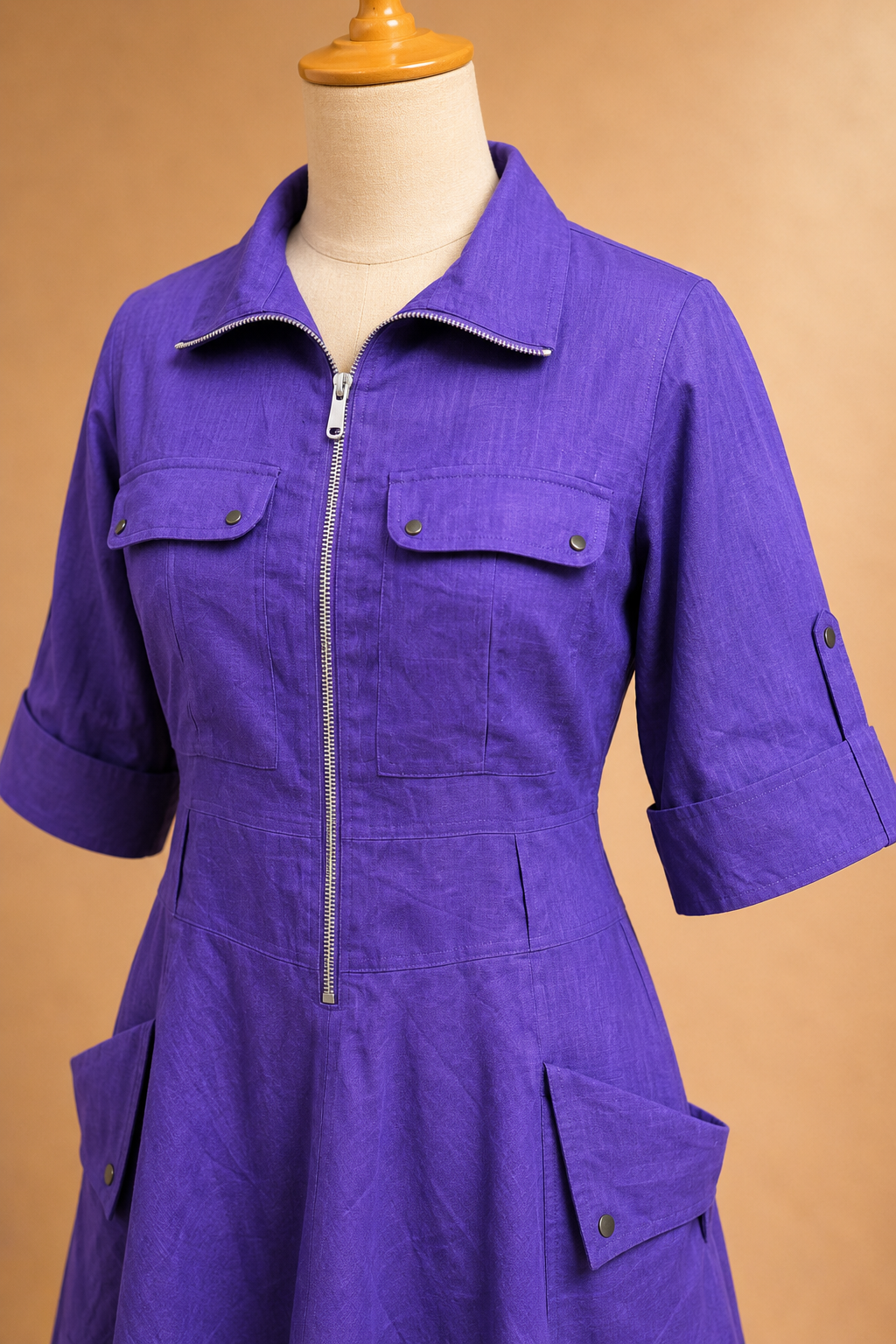 City line linen dress