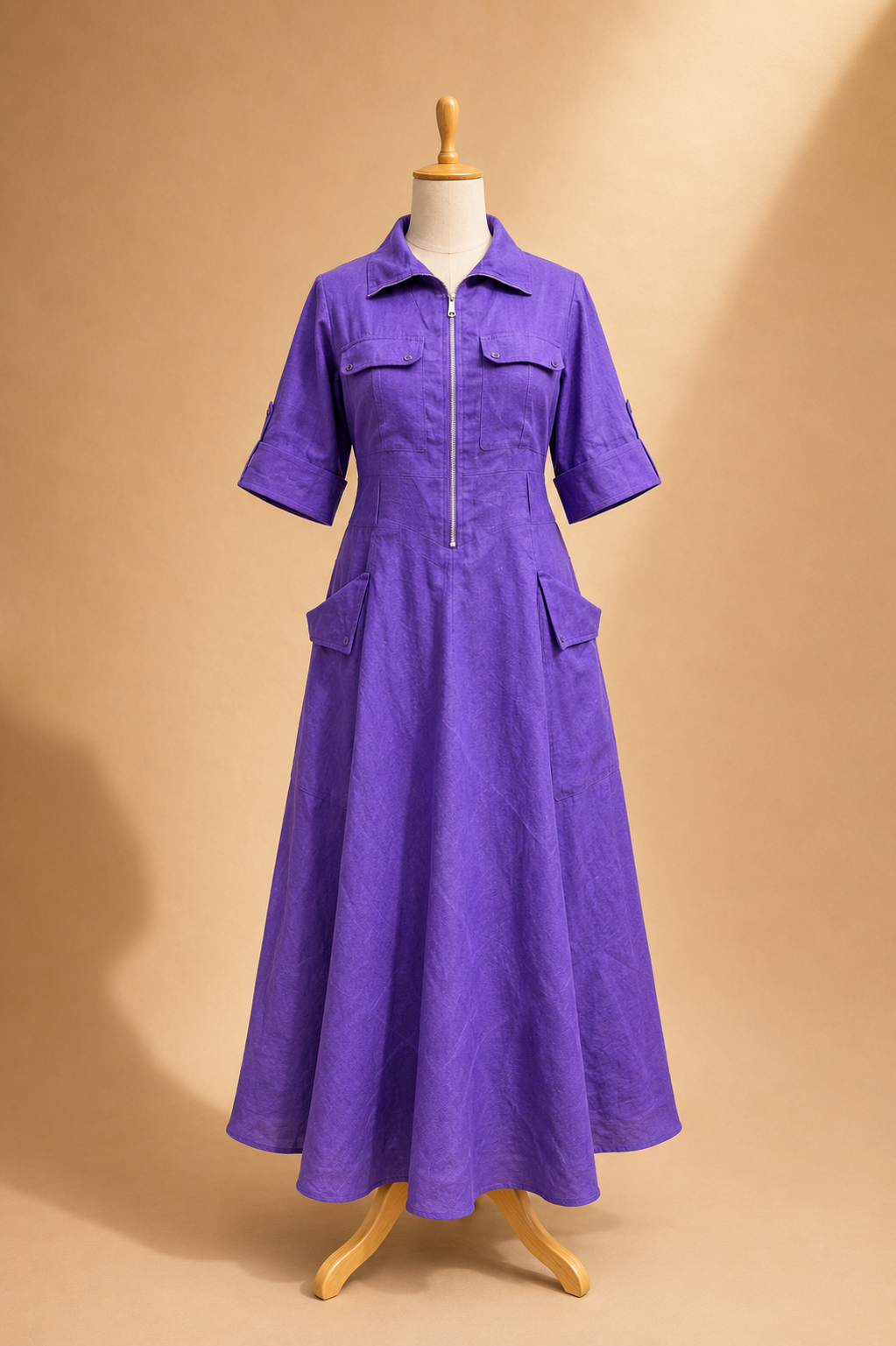 City line linen dress
