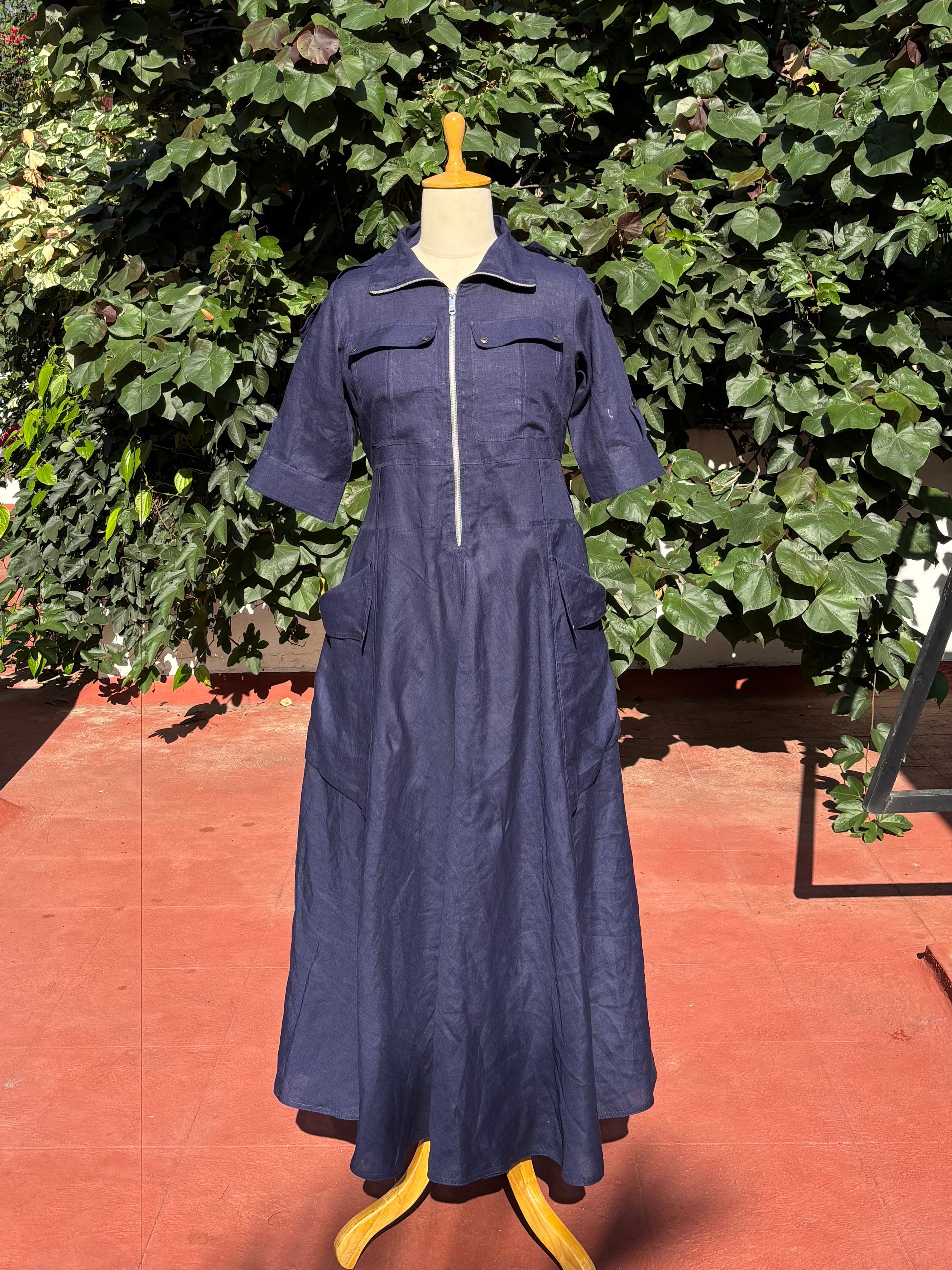 City line linen dress