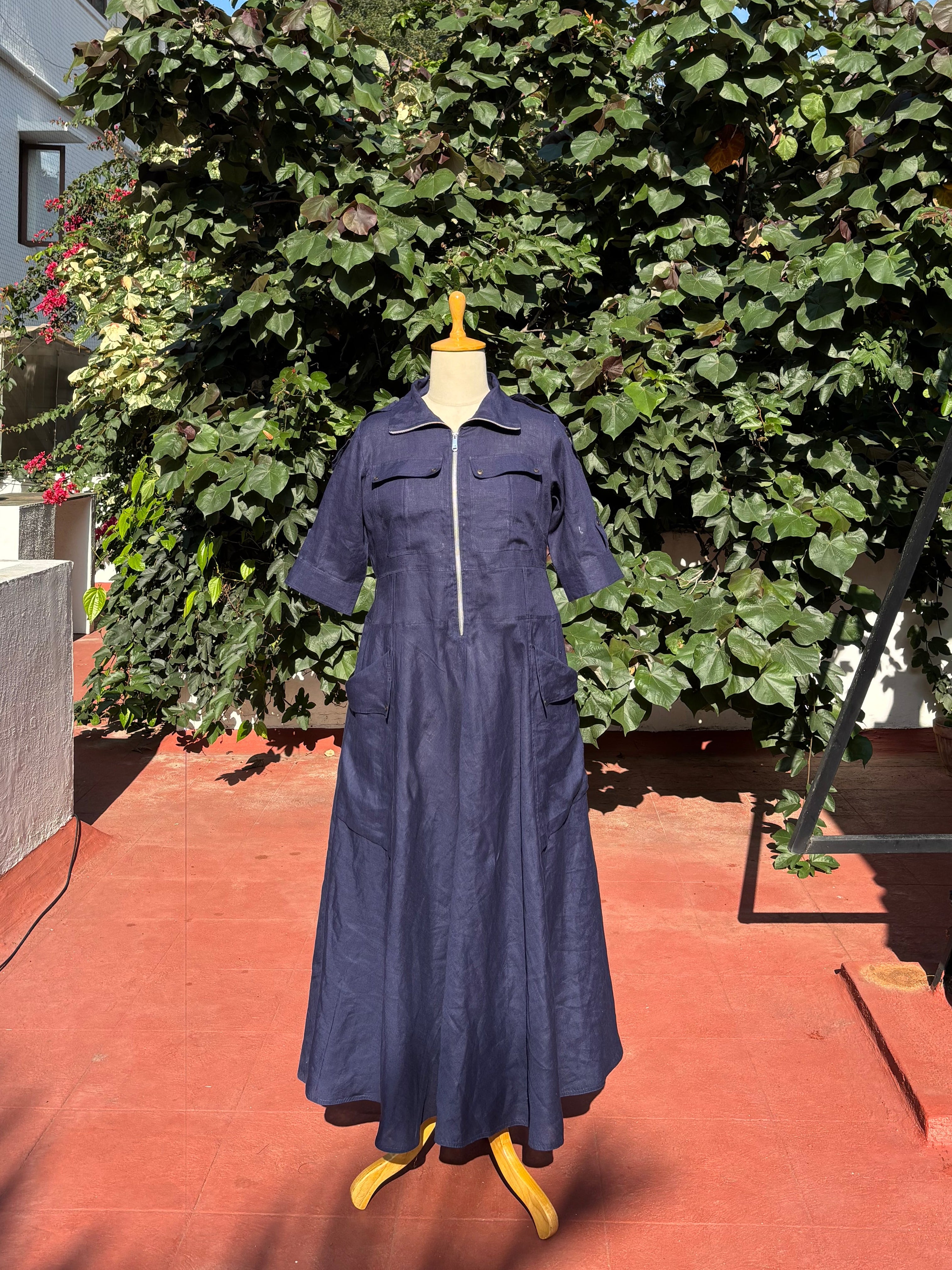City line linen dress