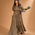 City line linen dress