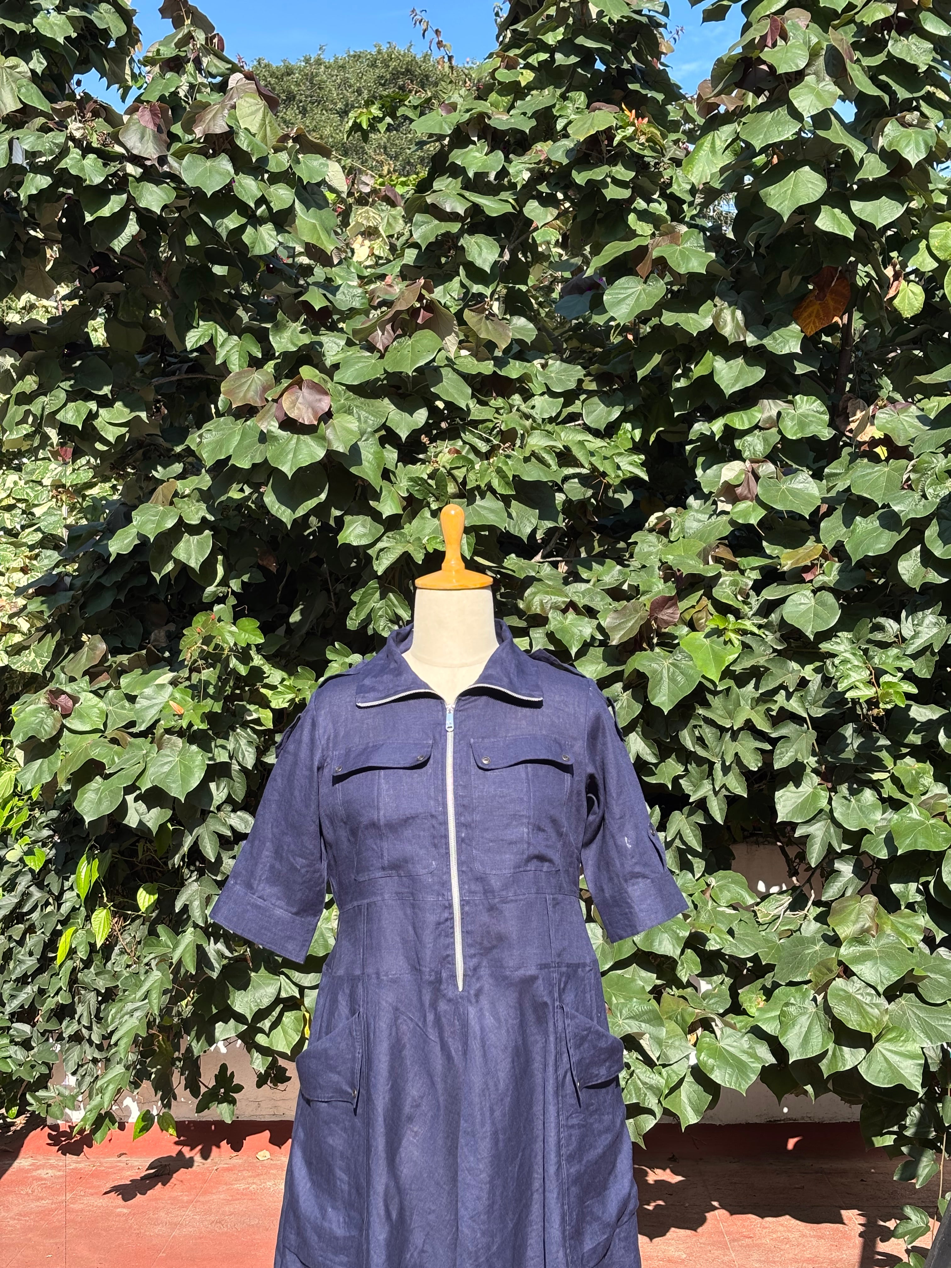 City line linen dress