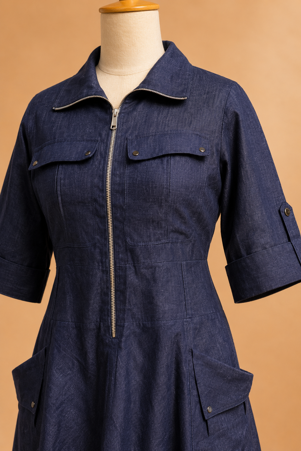 City line linen dress