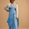 Denim drape