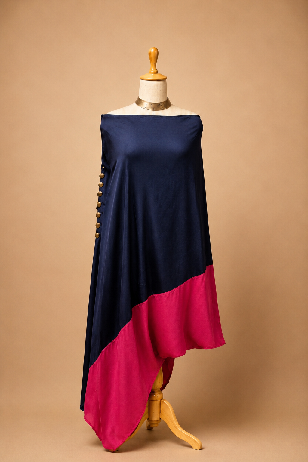 Aveline Colour Block Cowl Dress